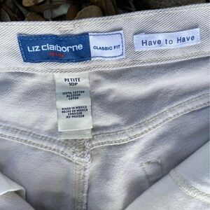 Vintage Liz Claiborne Beige Denim Mom High Waisted Shorts